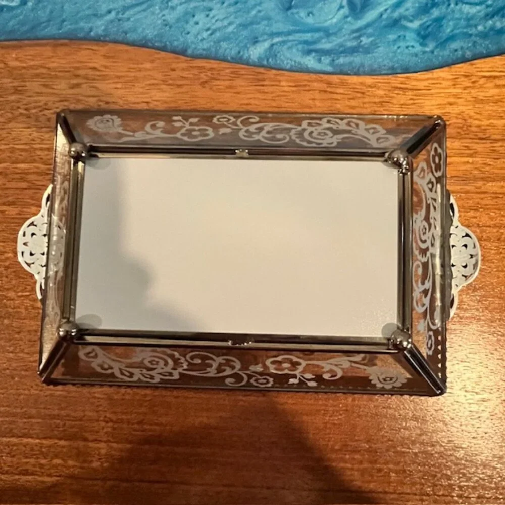 Brighton Glass Paisley Jewelry Trinket Dish Tray